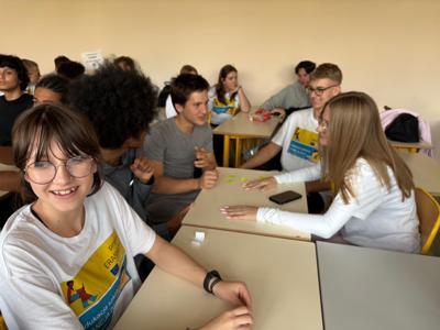 Uczniowie Iwaszkiewicza podczas pobytu w ramach Erasmus+ we Francji