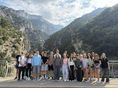 Uczniowie Iwaszkiewicza podczas pobytu w ramach Erasmus+ we Francji