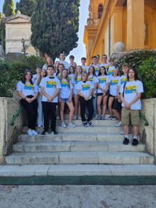 Uczniowie Iwaszkiewicza podczas pobytu w ramach Erasmus+ we Francji