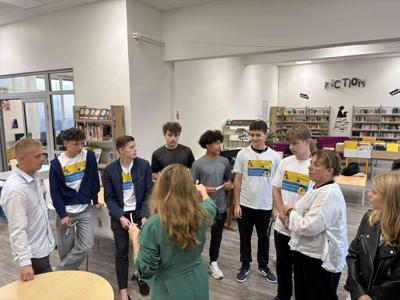 Uczniowie Iwaszkiewicza podczas pobytu w ramach Erasmus+ we Francji