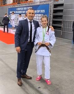 Julia Błaszczyk z trenerem Maciejem Cichockim