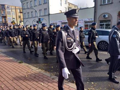 Uczniowie na uroczystości