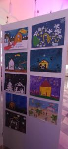 zdjęcie z pracami nagrodzonymi w konkursie plastycznym