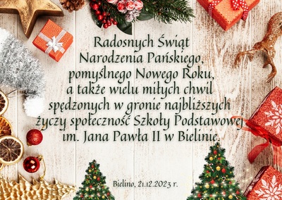 Życzenia Radosnych Świąt Bożego Narodzenia