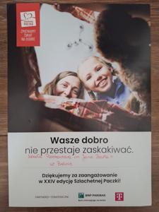Podziękowanie dla szkoły