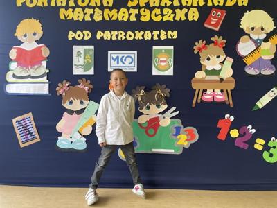 Filip Wojtasiak na Powiatowym Konkursie Matemtycznym Spartakiada
