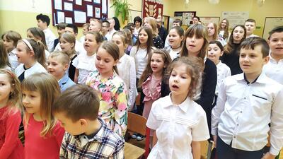 Uczniowie SP Leszno