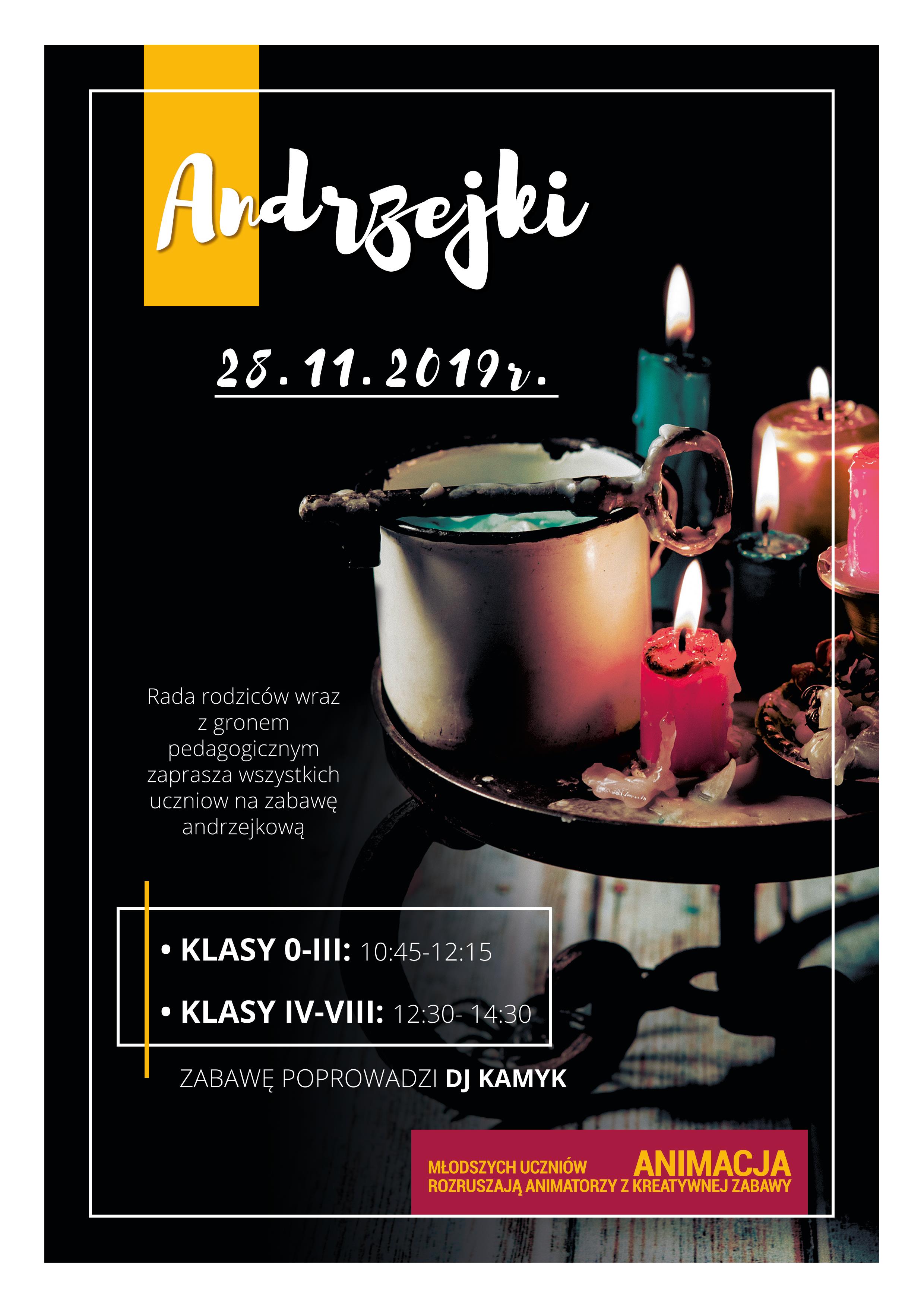 Andrzejki 2019 Plakat Andrzejki 2019