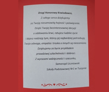 Treść życzeń wklejonych do laurek wykonanych przez uczniów.