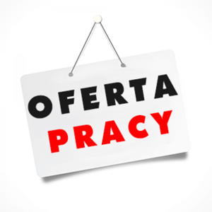Grafika z napisem "Oferta pracy"
