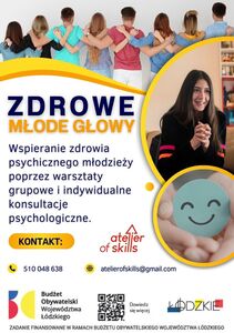 Plakat promujący projekt Zdrowe Młode Głowy