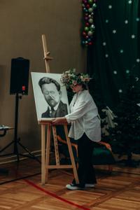 Julia maluje na żywo porter Reymonta