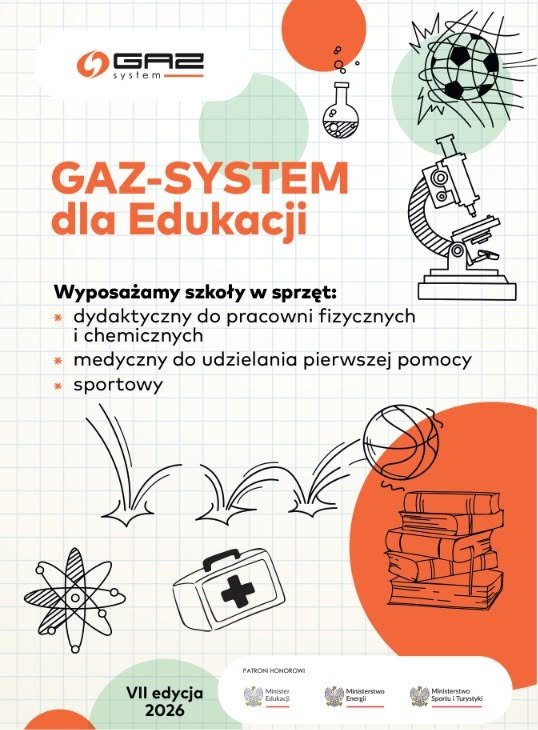 GAZ‑SYSTEM przekazał 19 000 zł na sprzęt sportowy do szkół w Harcie i Łubnie