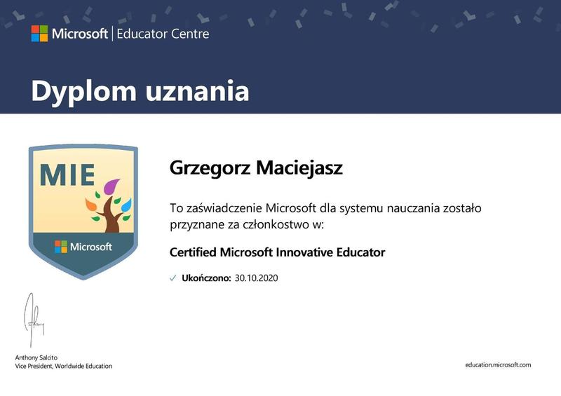 Certified Microsoft Innovative Educator