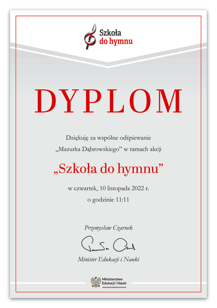 szkoła do hymnu