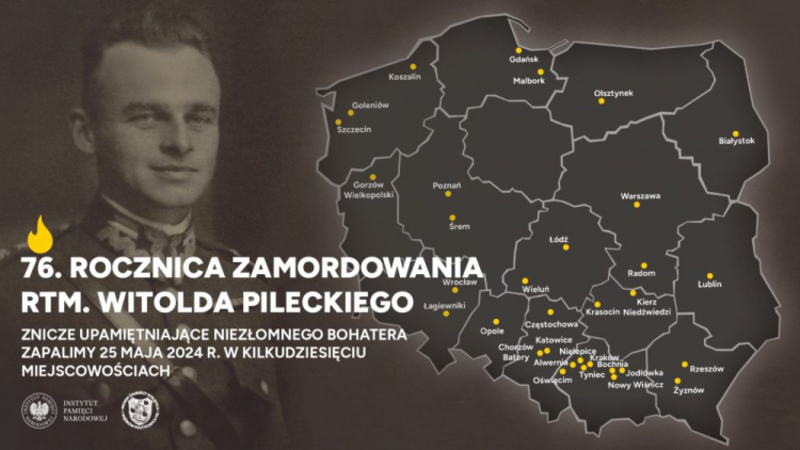 zdjęcie znajduje się na stronie https://dzieje.pl/dzieje-sie/znicze-pamieci-w-76-rocznice-smierci-rtm-witolda-pileckiego