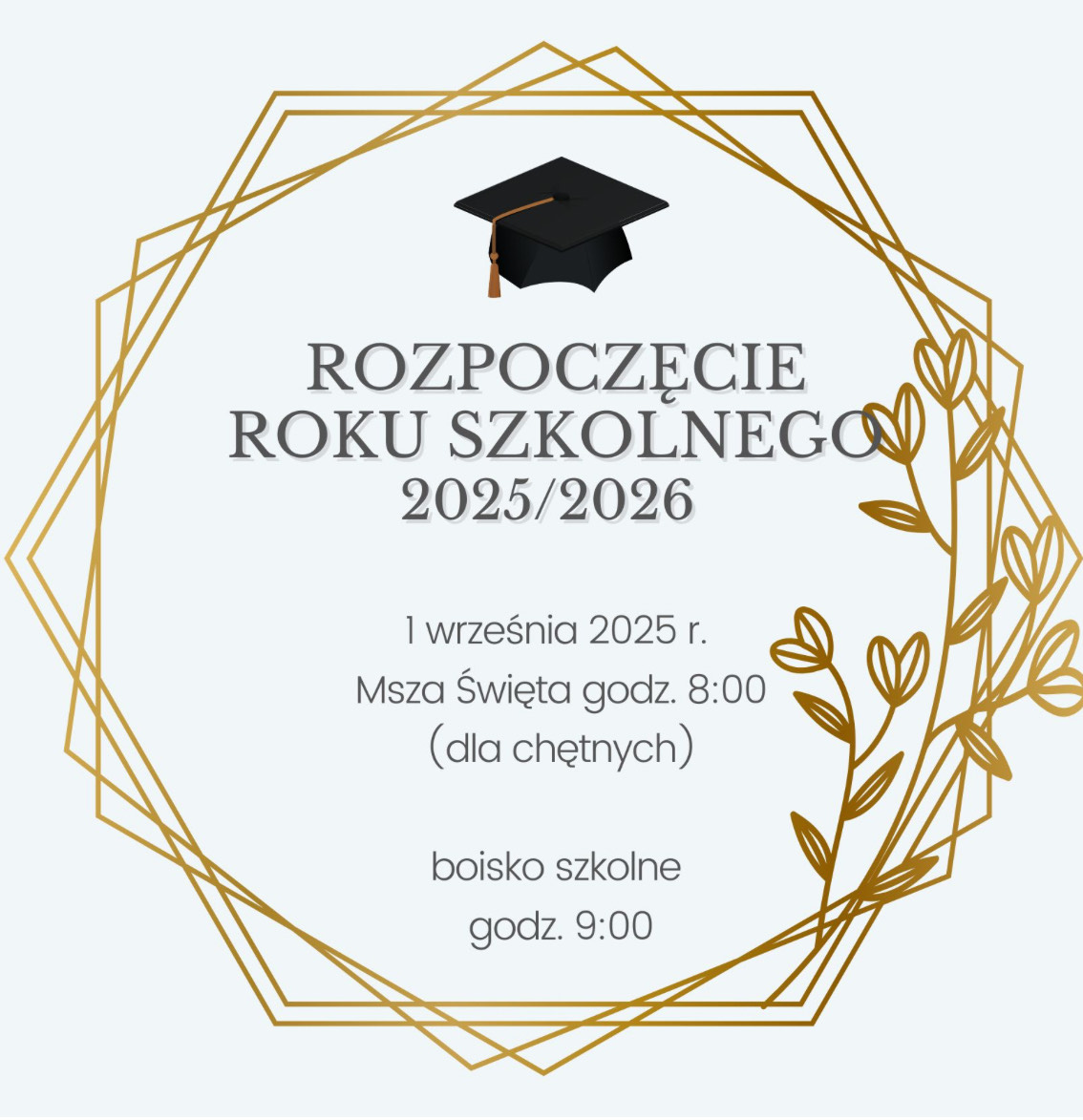 Harmonogram rozpoczęcia roku szkolnego 2025/2026