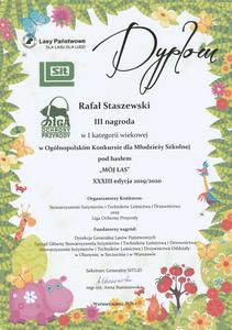 Dyplom Rafała Staszewskiego