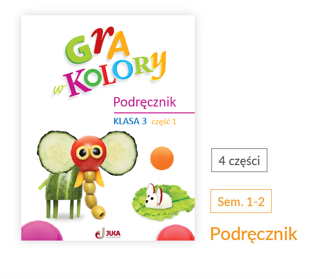Okładka Gra w kolory. Podręcznik. Klasa 3, części 1-4