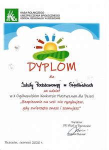 Dyplom w konkursie KRUS