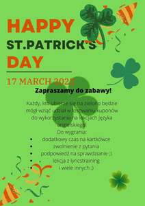 Dzień Świętego Patryka - plakat informacyjny