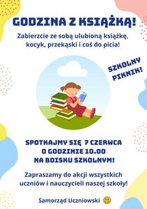 "Godzina z książką" - plakat informacyjny