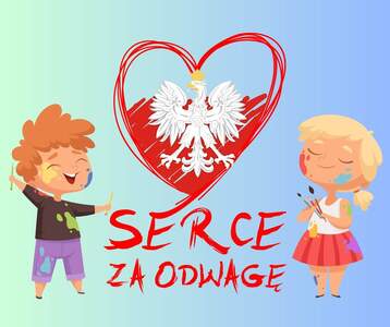Plakat akcji „Serce za Odwagę”