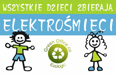 Plakat projektu "Wszystkie dzieci zbierają elektrośmieci"