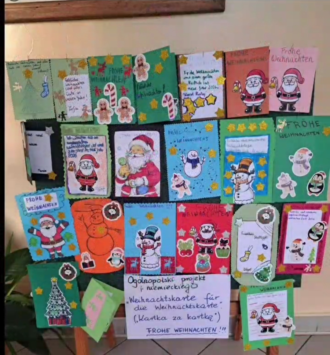Ogólnopolska wymiana kartek  pocztowych w języku niemieckim.