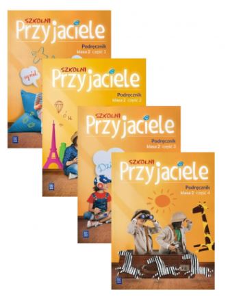 Okładka książki Szkolni Przyjaciele Podręcznik klasa 2 i 3 część 1,2,3,4	
