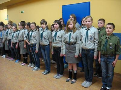 Harcerze z Brzezinek na Zimowym Biwaku w Łącznej organizowanym przez Hufiec Kielce Powiat w dniach 1