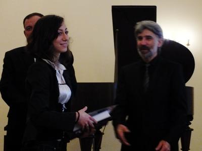Klaudia Orzechowska - II nagroda za debiut literacki na XI Regionalnym Konkursie Recytatorskim im. Jerzego Hordyńskiego w Jarosławiu, październik 2012