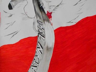 II miejsce w wojewódzkim konkursie plastycznym "Pamięć o Katyniu"