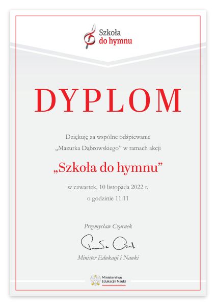 SZKOŁA DO HYMNU