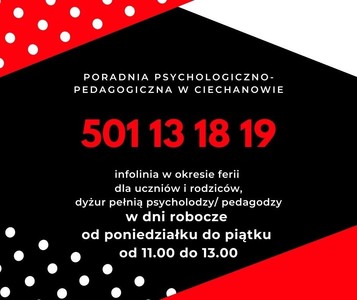 Infolinia w okresie ferii 