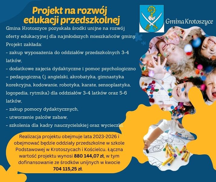 Projekt na rozwój edukacji przedszkolnej