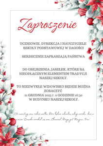 Zaproszenie na Jasełka - 2023