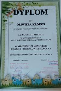 Gratulujem XII GMINNY KONKURS NA PISANKĘ I OZDOBĘ WIELKANOCNĄEJ
