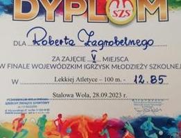 Wojewódzkie Igrzyska Młodzieży Szkolnej w Indywidualnej Lekko Atletyce 28.09.3023 Stalowa Wola. 