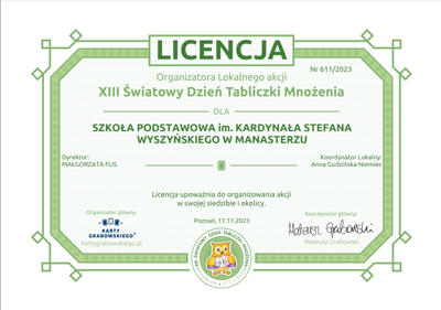 XIII Światowy Dzień Tabliczki Mnożenia