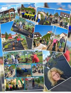 Prace aranżacyjne Naszej "Zielonej Strefy Edukacyjnej"