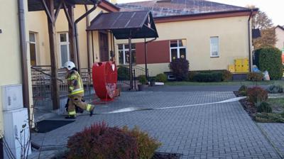 Próbna ewakuacja w naszej szkole  z udziałem OSP Manasterz🚒🚒