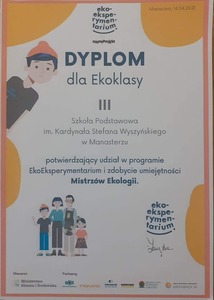 Dyplom kl. III