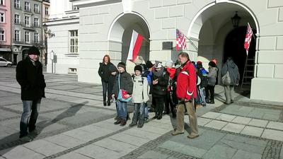 Na rynku w Kaliszu – poznanie historii miasta i oglądanie panoramy miasta z wieży ratusza.