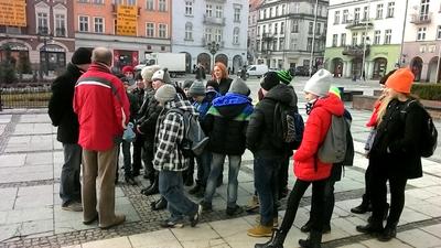 Na rynku w Kaliszu – poznanie historii miasta i oglądanie panoramy miasta z wieży ratusza.