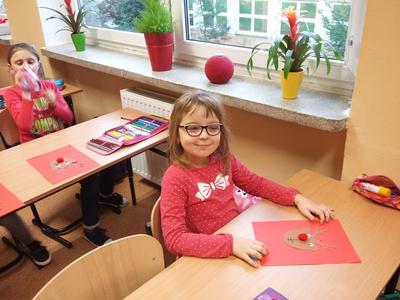 Portret Rudolfa wykonany przez uczniów 1 c