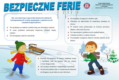 Bezpieczne ferie - zasady