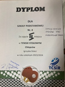II Miejsce w Tenisie Stołowym - 1