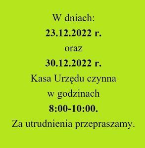 W dniach...