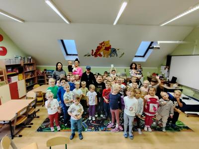 Odwiedziny Pani Listonosz w przedszkolu w Kobyli
